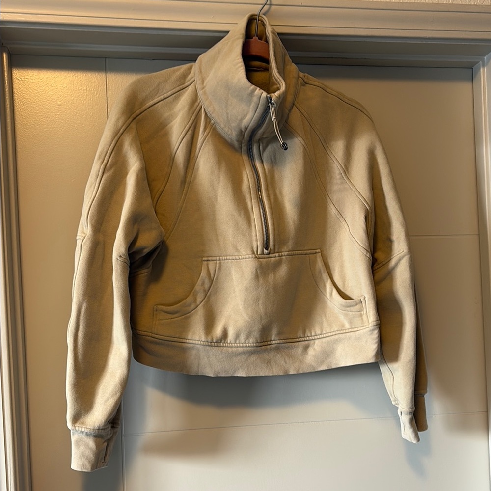Tan Quarter-Zip Pullover